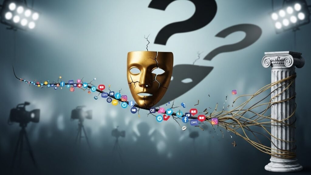 Creative concept with social media elements.