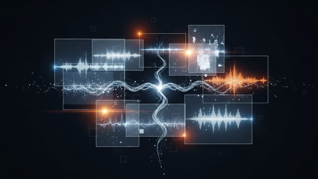 Abstract visual representing celebrity branding across different media
