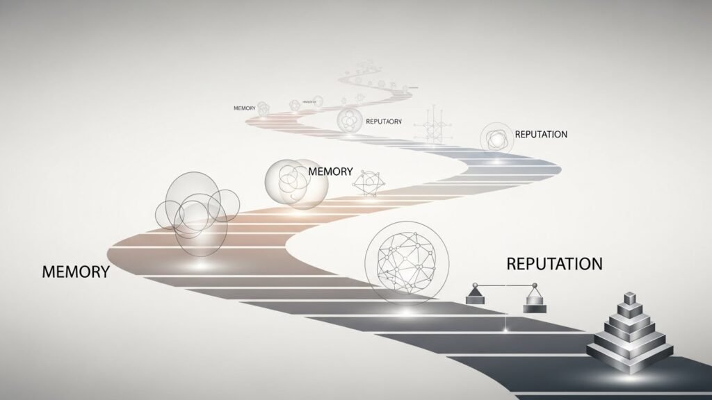 Abstract visualization of long-term reputation awareness within the celebrity mindset